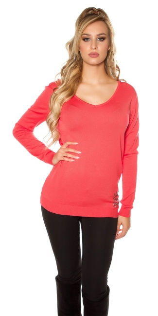 2in1 sweater Wrap Look at the back Coral